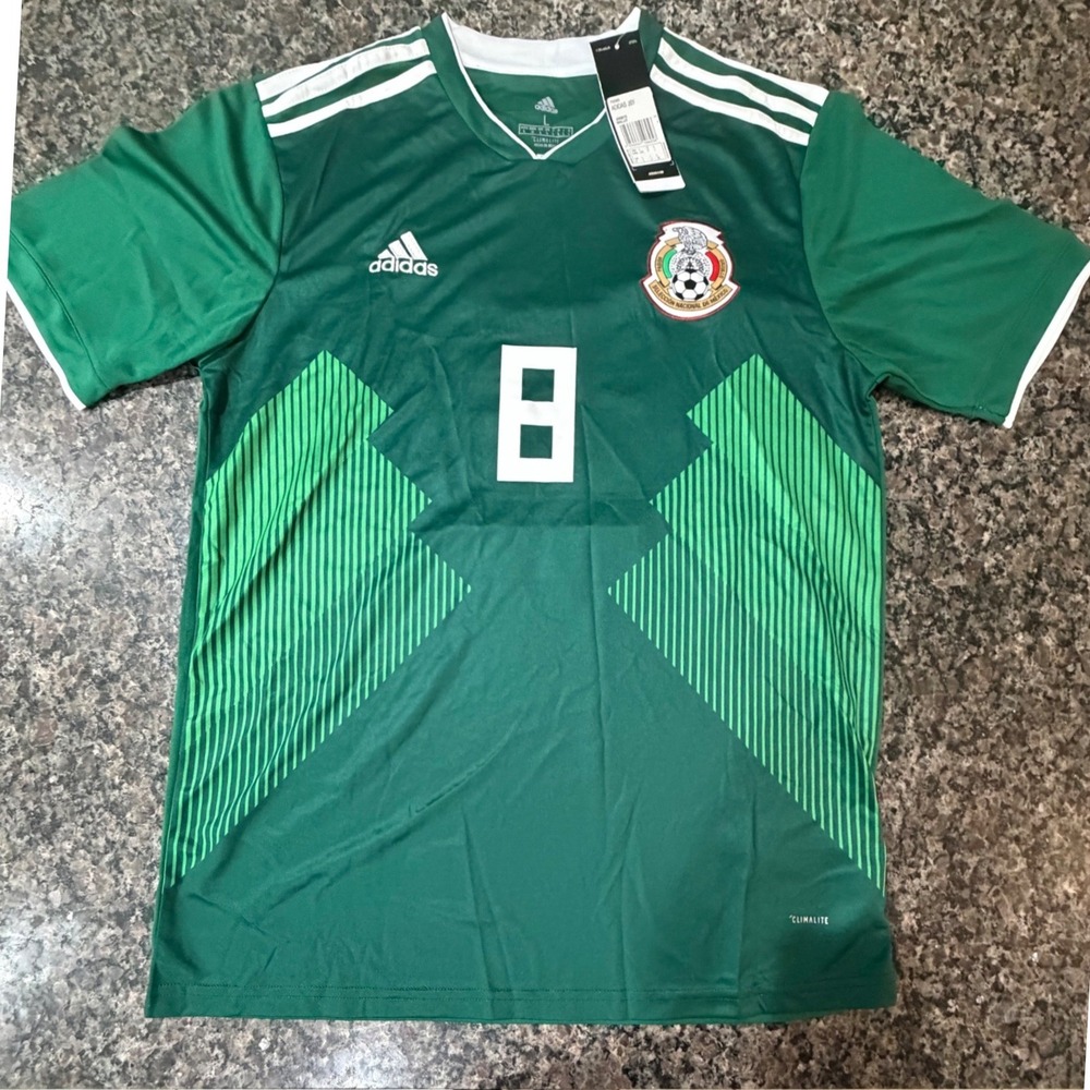 Adidas Mexico Lozano 8 Soccer Jersey Green Mens Large P95985 Climalite NWT